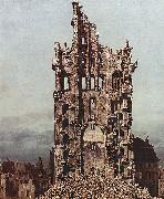 Bernardo Bellotto, Ansicht von Dresden, Die Ruine der Kreuzkirche, von Osten aus gesehen